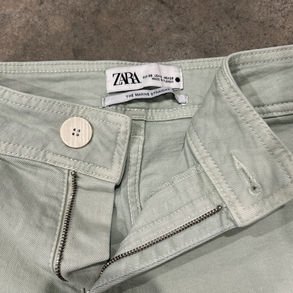 super cute green zara high rise jeans - Picture 1 of 5